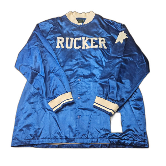 4x Vintage Stall & Dean Rucker Satin Snap Jacket Blue #7 Chest 58"